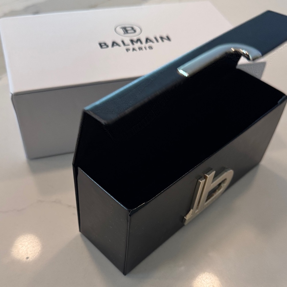 Balmain Black Sunglasses  Case with Silver Logo - Picture 5 of 7